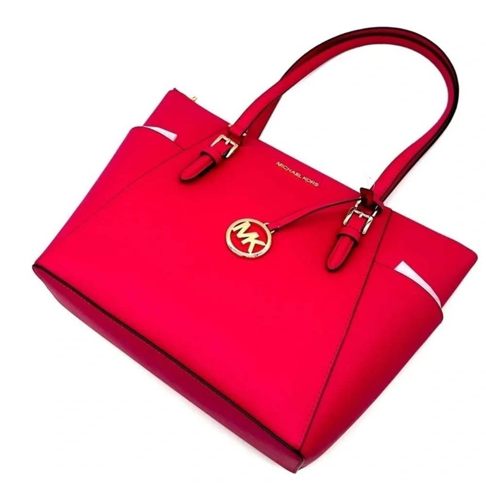 Michael Kors Large Charlotte Tote Bag Electric Pink